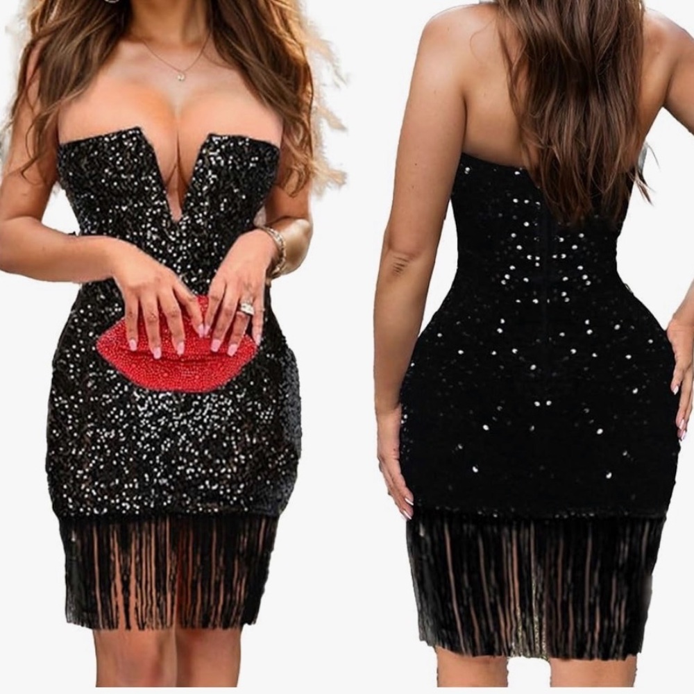 Sequin fringe Dress